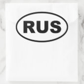 Rusland RUS Europees Ovale Sticker (Tas)
