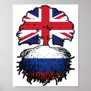 Rusland Russisch Brits Verenigd Koninkrijk Verenig Poster