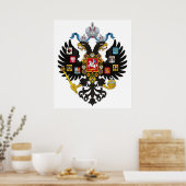 RUSLAND Russisch Rijk wapenschild Poster (Keuken)