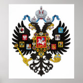 RUSLAND Russisch Rijk wapenschild Poster (Voorkant)