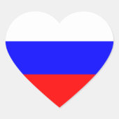Rusland - Russische vlag Hart Sticker (Voorkant)