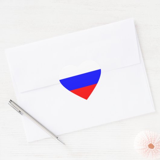 Rusland - Russische vlag Hart Sticker (Envelop)