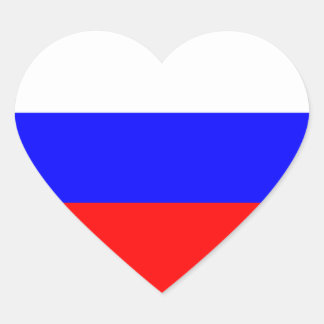 Rusland - Russische vlag Hart Sticker