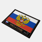 Rusland & Russische vlag matten/sport Welkom Deurmat (Schuin)