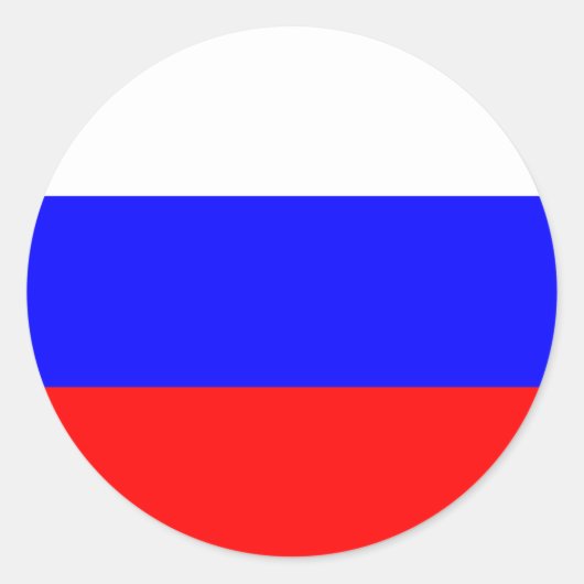 Rusland - Russische vlag Ronde Sticker (Voorkant)