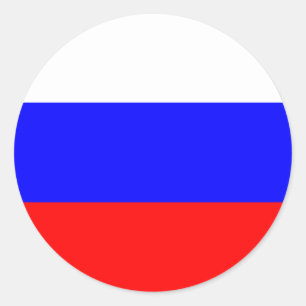 Rusland - Russische vlag Ronde Sticker