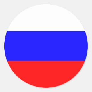 Rusland - Russische vlag Ronde Sticker