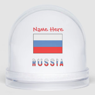 Rusland Russische Vlag Rood Gepersonaliseerd Sneeuwbol