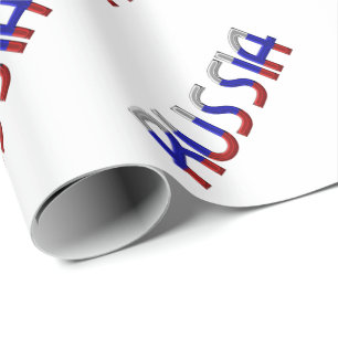Rusland Russische vlag Typografie Elegant Cadeaupapier