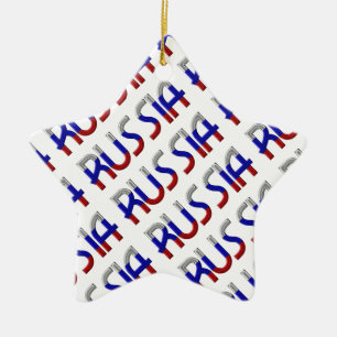 Rusland Russische vlag Typografie Elegant Keramisch Ornament