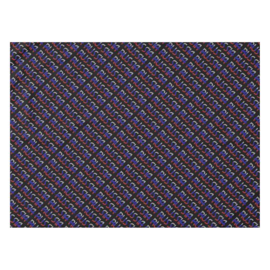 Rusland Russische vlag Typografie Elegant Tafelkleed (Voorkant (Horizontaal))