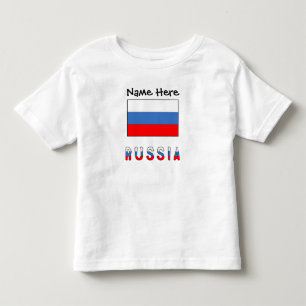 Rusland Russische Vlag Zwart Personalisatie Kinder Shirts