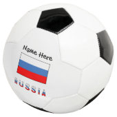 Rusland Russische vlag Zwarte Personalisatie Voetbal (Drie kwart)
