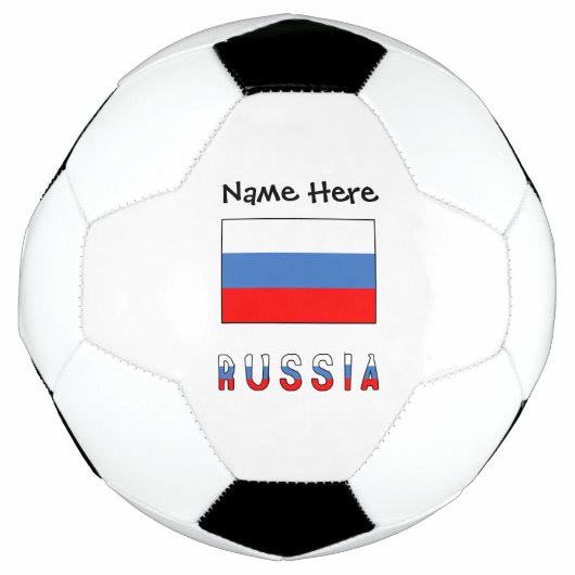 Rusland Russische vlag Zwarte Personalisatie Voetbal (Voorkant)