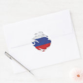 Rusland scheurde vlagklassieker ronde Sticker (Envelop)