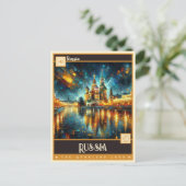 Rusland |  schilderij briefkaart (Staand voorkant)