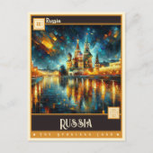 Rusland |  schilderij briefkaart (Voorkant)