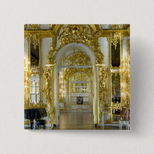 Rusland, Sint-Petersburg, Catharina Paleis (ook we Vierkante Button 5,1 Cm