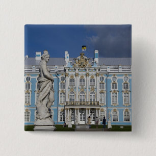Rusland, Sint-Petersburg, Catharina's Paleis (ook Vierkante Button 5,1 Cm