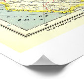 " Rusland (Sovjet-Unie): 1944 Gedetailleerde KAART Poster (Hoek)