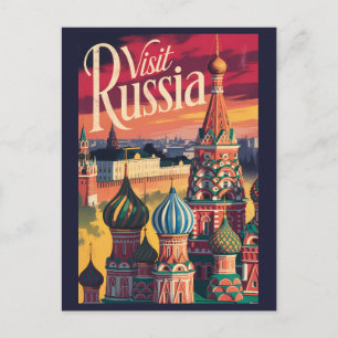 Rusland St. Basiliuskathedraal Illustratie Reizen Briefkaart