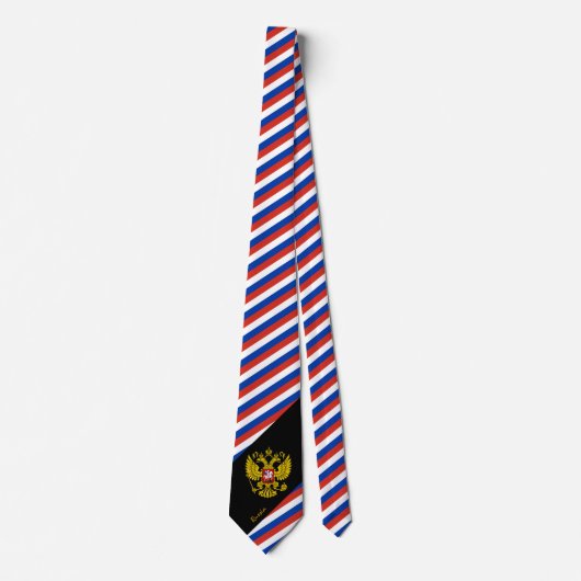 Rusland Stripes Stropdas, bedrijf Russische vlag m Stropdas (Voorkant)
