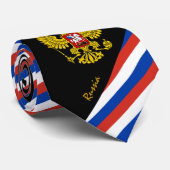 Rusland Stripes Stropdas, bedrijf Russische vlag m Stropdas (Opgerold)