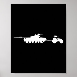 Rusland T72 Tank Afslepen Trekker Oekraine Kiev  Poster