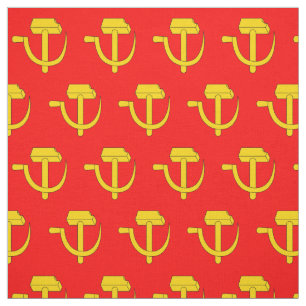 Rusland USSR  Rode vlag van de Sovjet-Unie  Hammer Stof