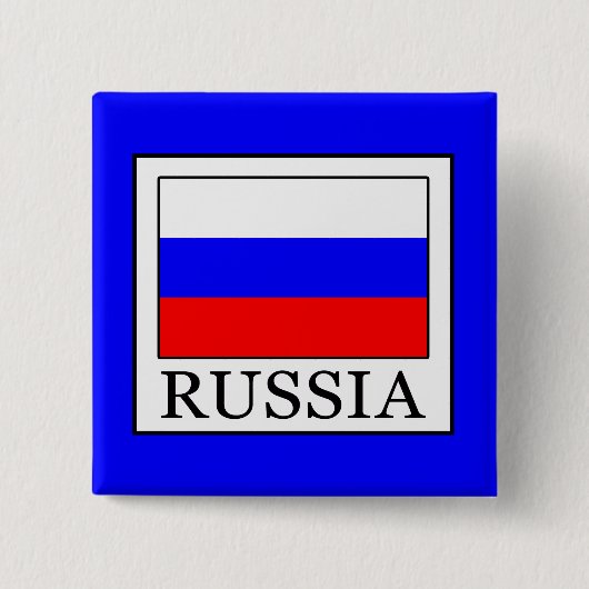 Rusland Vierkante Button 5,1 Cm (Voorkant)