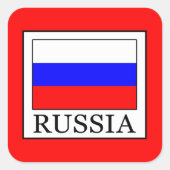 Rusland Vierkante Sticker (Voorkant)