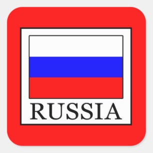 Rusland Vierkante Sticker