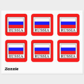 Rusland Vierkante Sticker (Vel)