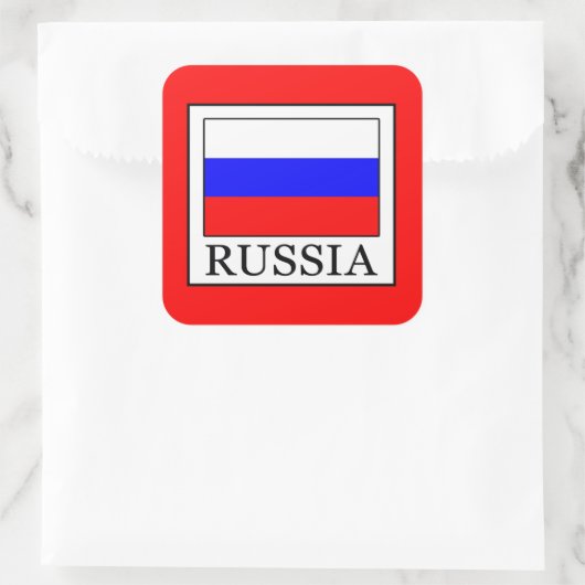 Rusland Vierkante Sticker (Tas)
