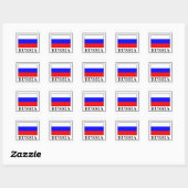 Rusland Vierkante Sticker (Vel)