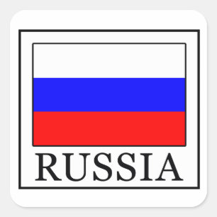 Rusland Vierkante Sticker