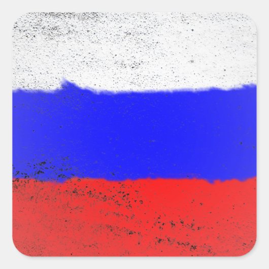 Rusland Vierkante Sticker (Voorkant)