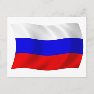 Rusland Vlag Ansichtkaart Briefkaart