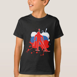 Rusland Vlag Biatlonist - Russische Biatlon 1 T-shirt