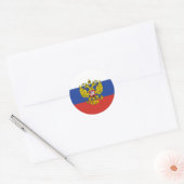 Rusland Vlag Classic Ronde Sticker (Envelop)