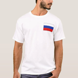 Rusland vlag en kaart T-Shirt