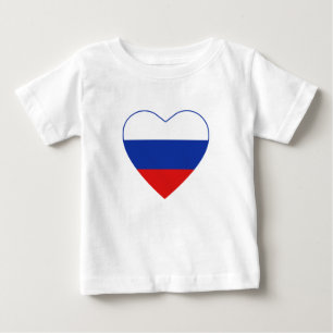 Rusland Vlag Hart T-shirt