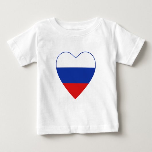 Rusland Vlag Hart T-shirt (Voorkant)