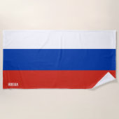 Rusland Vlag Prachtig Patriottisch Strandlaken (Voorkant)