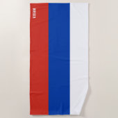 Rusland Vlag Prachtig Patriottisch Strandlaken (Voorkant)