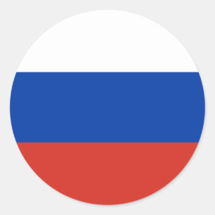 Rusland Vlag Ronde Sticker