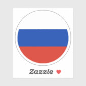 Rusland Vlag Ronde Sticker (Vel)