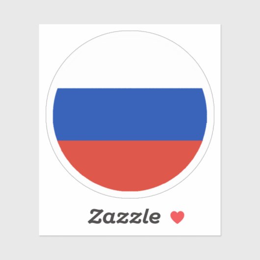 Rusland Vlag Ronde Sticker (Vel)