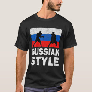 Rusland Vlag Russisch Boksclub  T-shirt