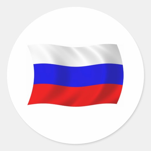 Rusland Vlag Sticker (Voorkant)